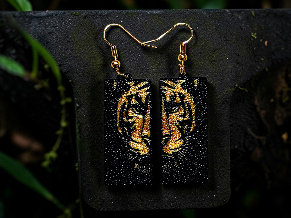 Majestic tiger earrings