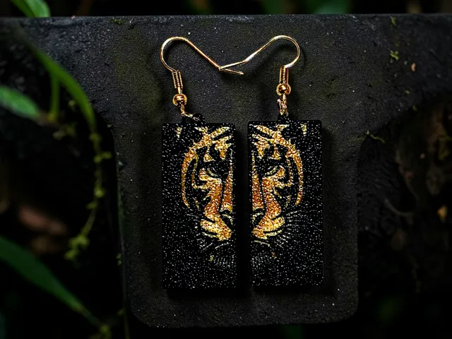 Majestic tiger earrings
