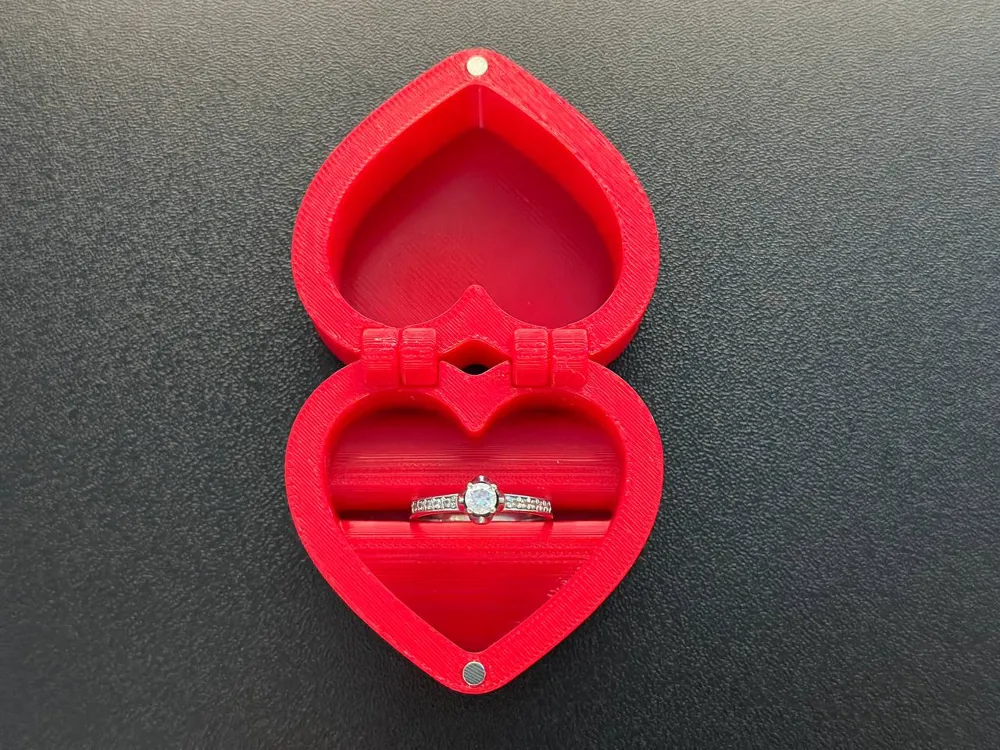 Heart Ring Box (Print in Place) - Free 3D Print Model - MakerWorld