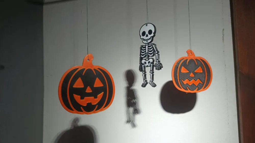 Halloween decoration pumpkin and skeleton - Free 3D Print Model ...