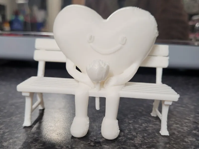Heart on a bench