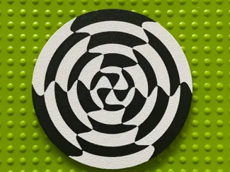 Untersetzer Coaster Zielscheibe gestreift modern