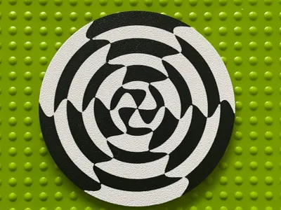 Modern Striped Target Coaster