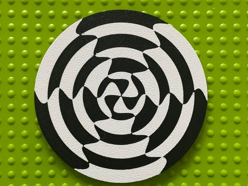Untersetzer Coaster Zielscheibe gestreift modern