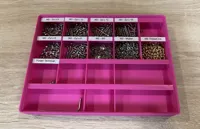 Assortment box (4x3 / half height) with 15 compartments