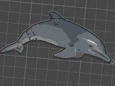 flexible keychain dolphin
