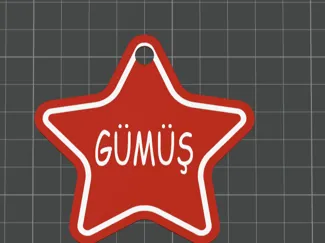gümüş isimli anahtarlık