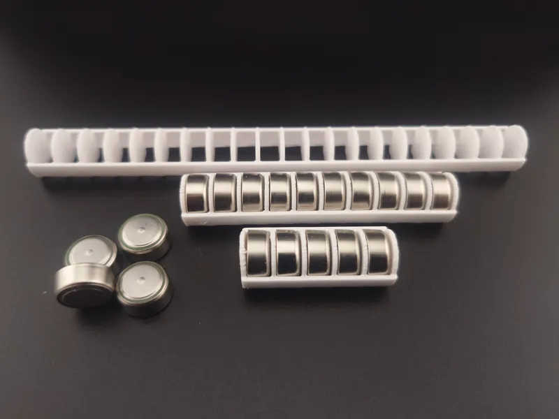 Battery holder battery stack for LR44 button cells