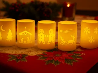Weihnachts LED Teelicht Becher