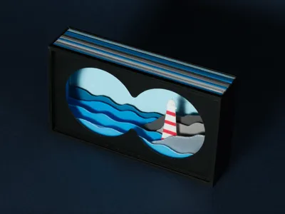 Lighthouse shadow box