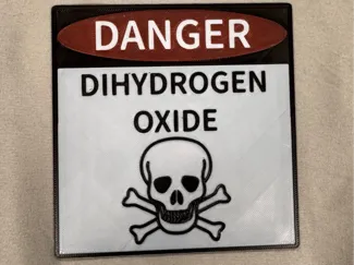 Dihydrogen oxide warning prank