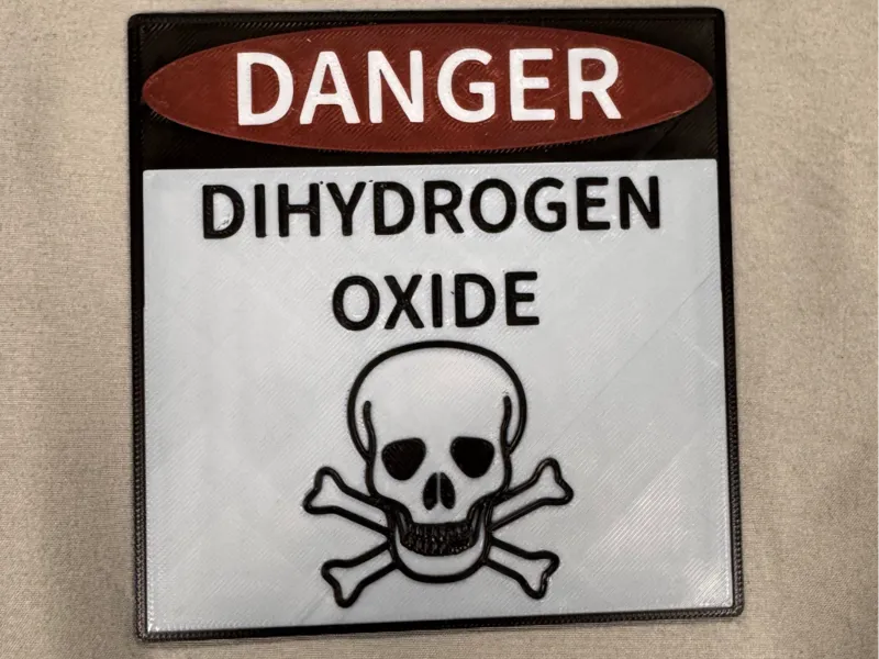 Dihydrogen oxide warning prank