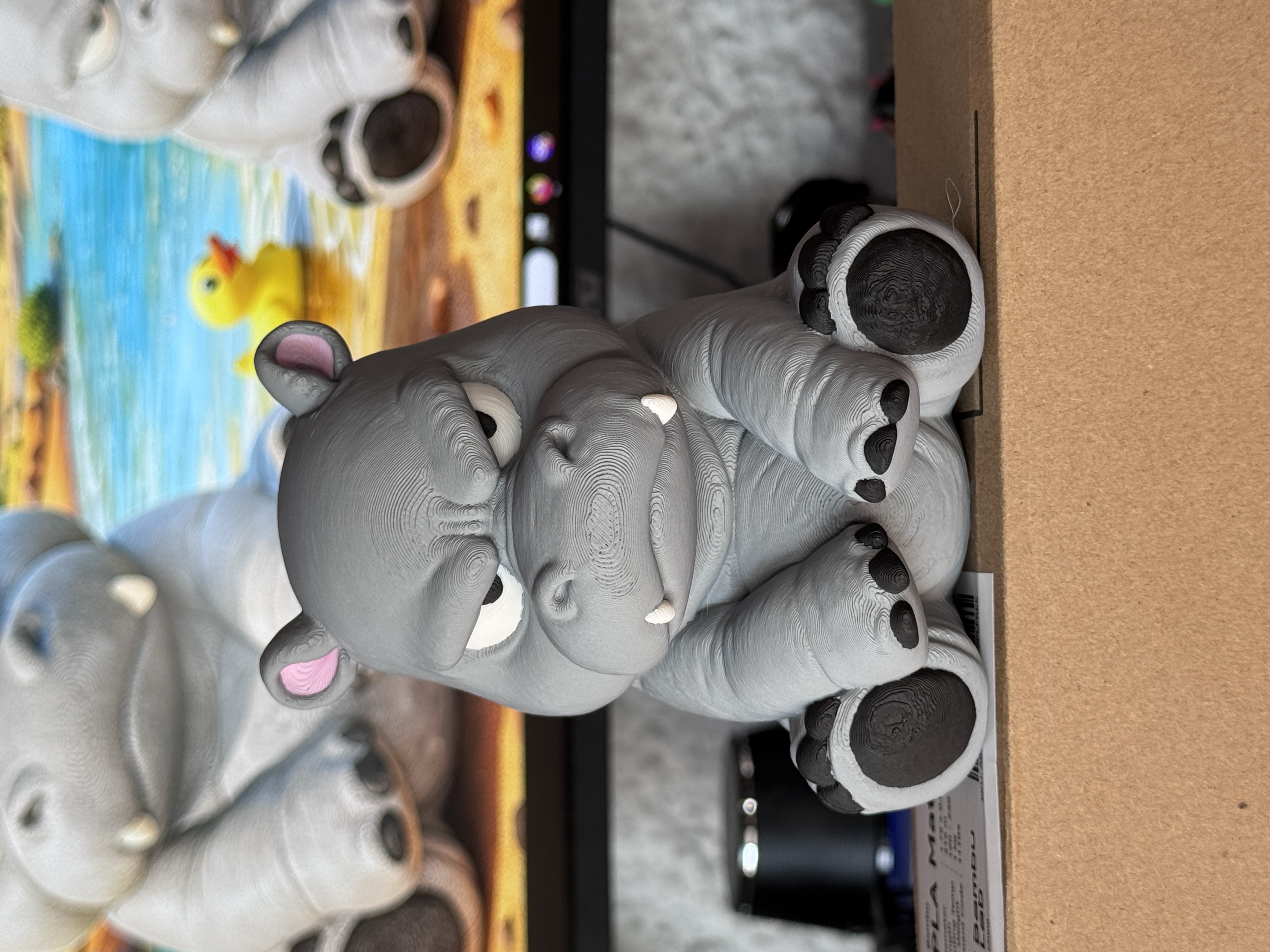 Miniatura 2 do modelo 3D Grumpy Hippo