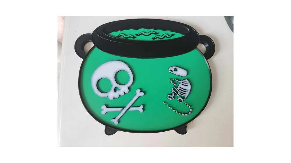 Spooky Witch Cauldron Halloween Decor Wall Art by Salvadori - MakerWorld