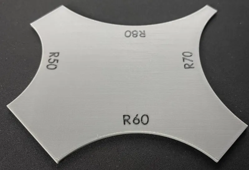 radius gauge for r50 - r80 mm