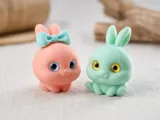 Мини фигурка великденски зайчета