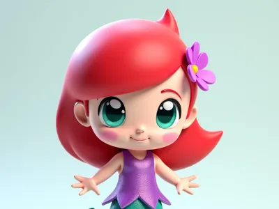 Miniature mermaid pop