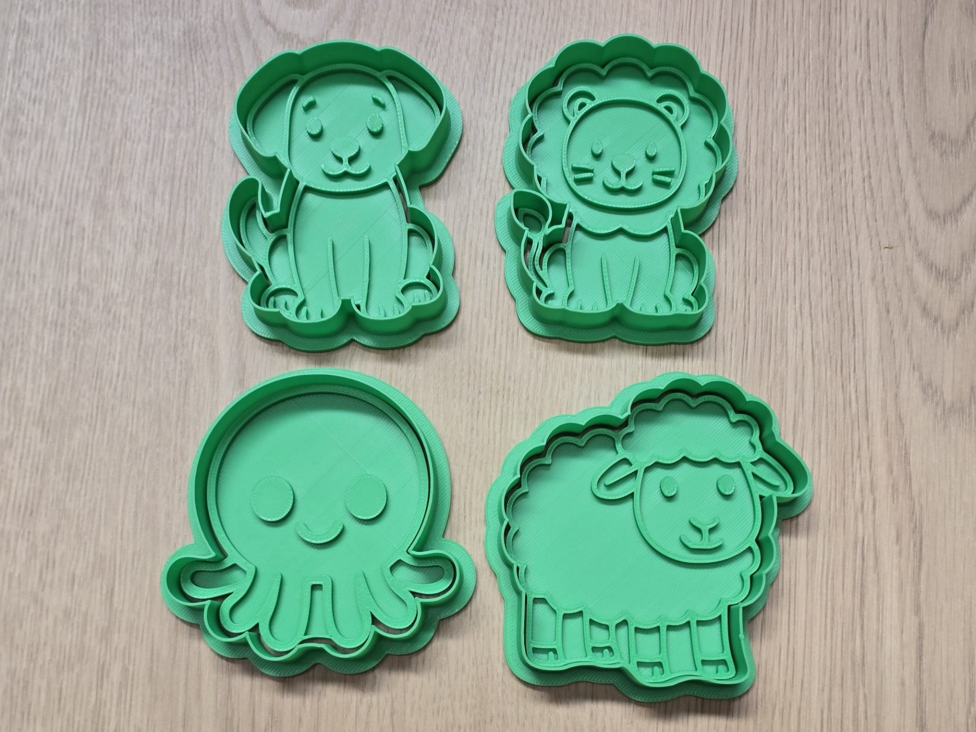 Dog Lion Sheep Octopus Cookie Cutter Stamp