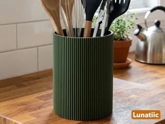 Ribbed Kitchen Utensil Holder
