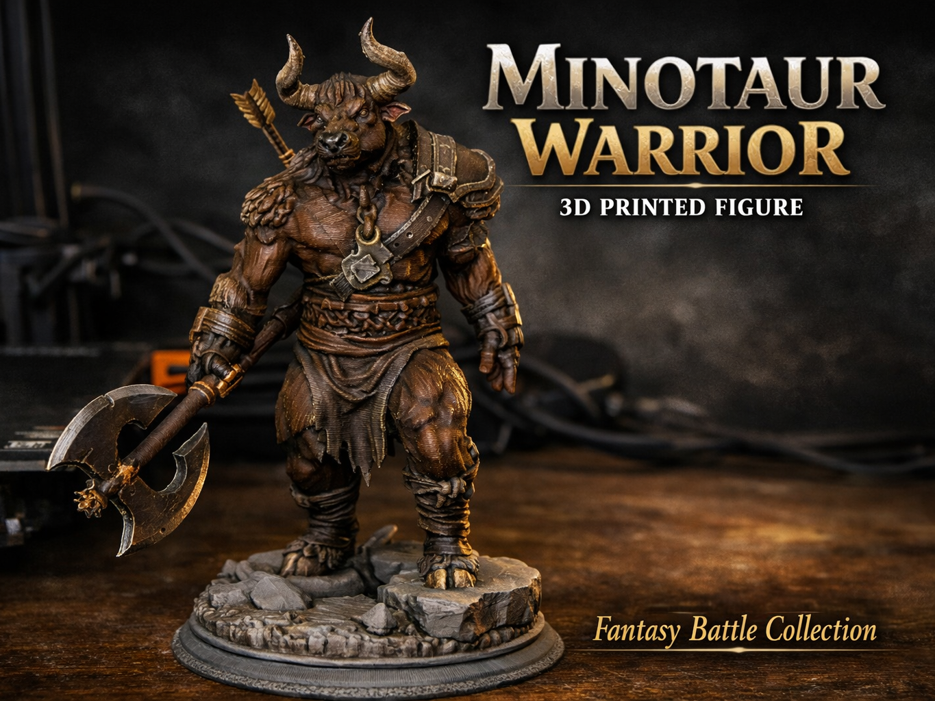 Minotaur Warrior – 3D Printed Figure