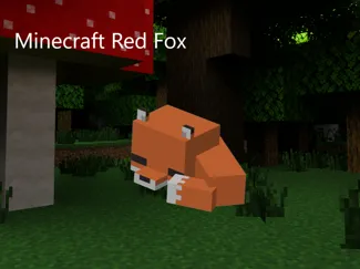 Lying Minecraft Fox