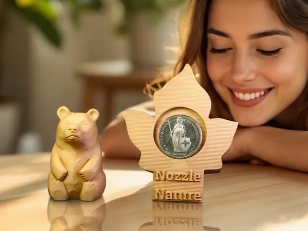 Bear wood carved