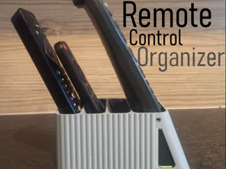 Ribbed organizer for remote controls
