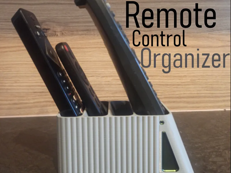Ribbed organizer for remote controls