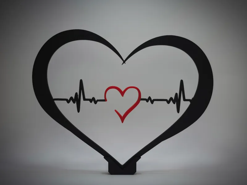 Heartbeat Wall Art - Freestanding Decor