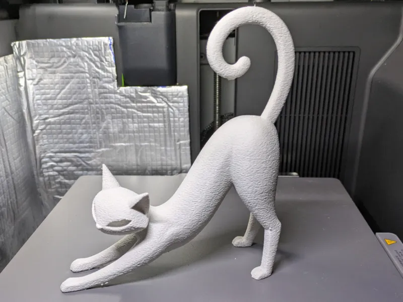 Stylized Cat stretching peacefully