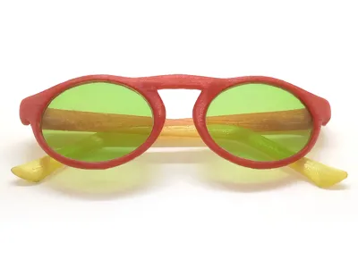 Sonnenbrille OVAL red orange yellow