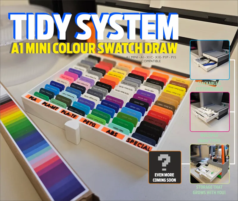 Tidy System A1 Mini Colour Swatch Draw 