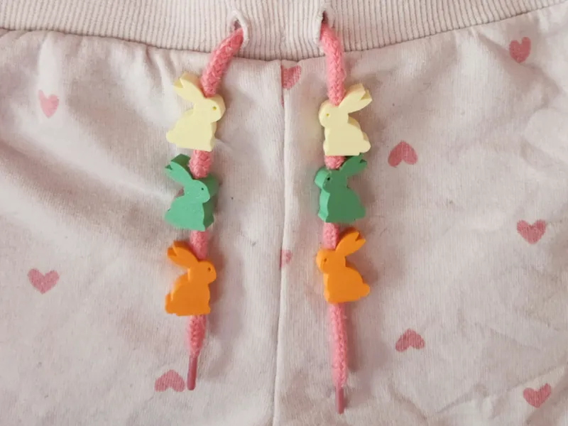 (Easter) Bunny Hoodie Drawstring Beads