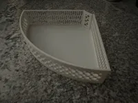 Bac en quart de cercle pour étagère de salle de bain — photo 1