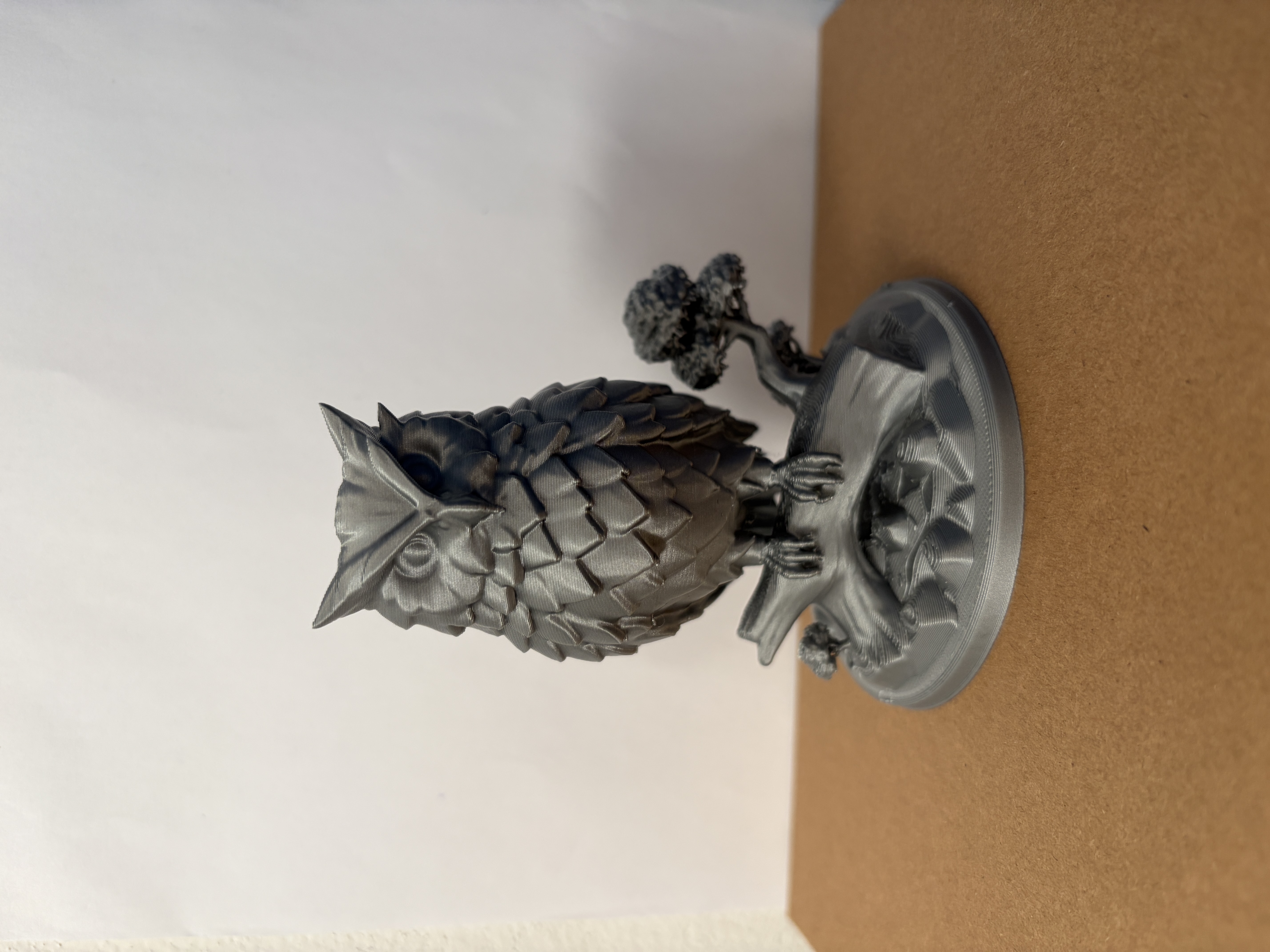 Mystic Crystal Owl – Low Poly Fantasy Decor - 1