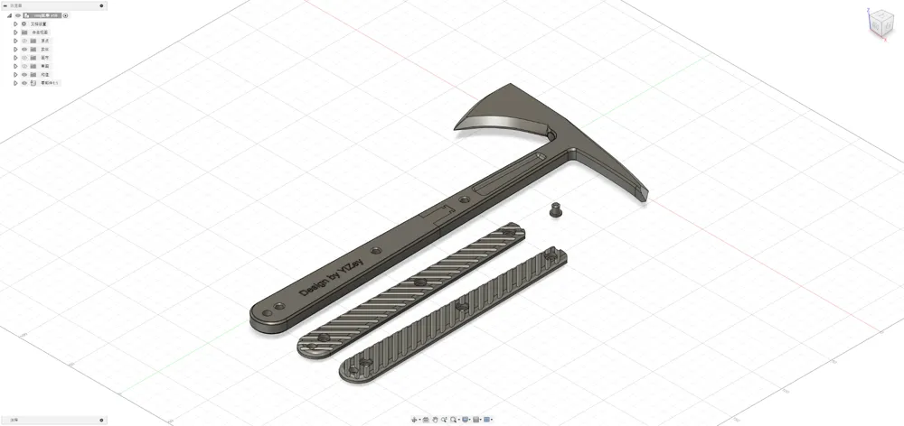 RMJ Tactical Axe - Free 3D Print Model - MakerWorld