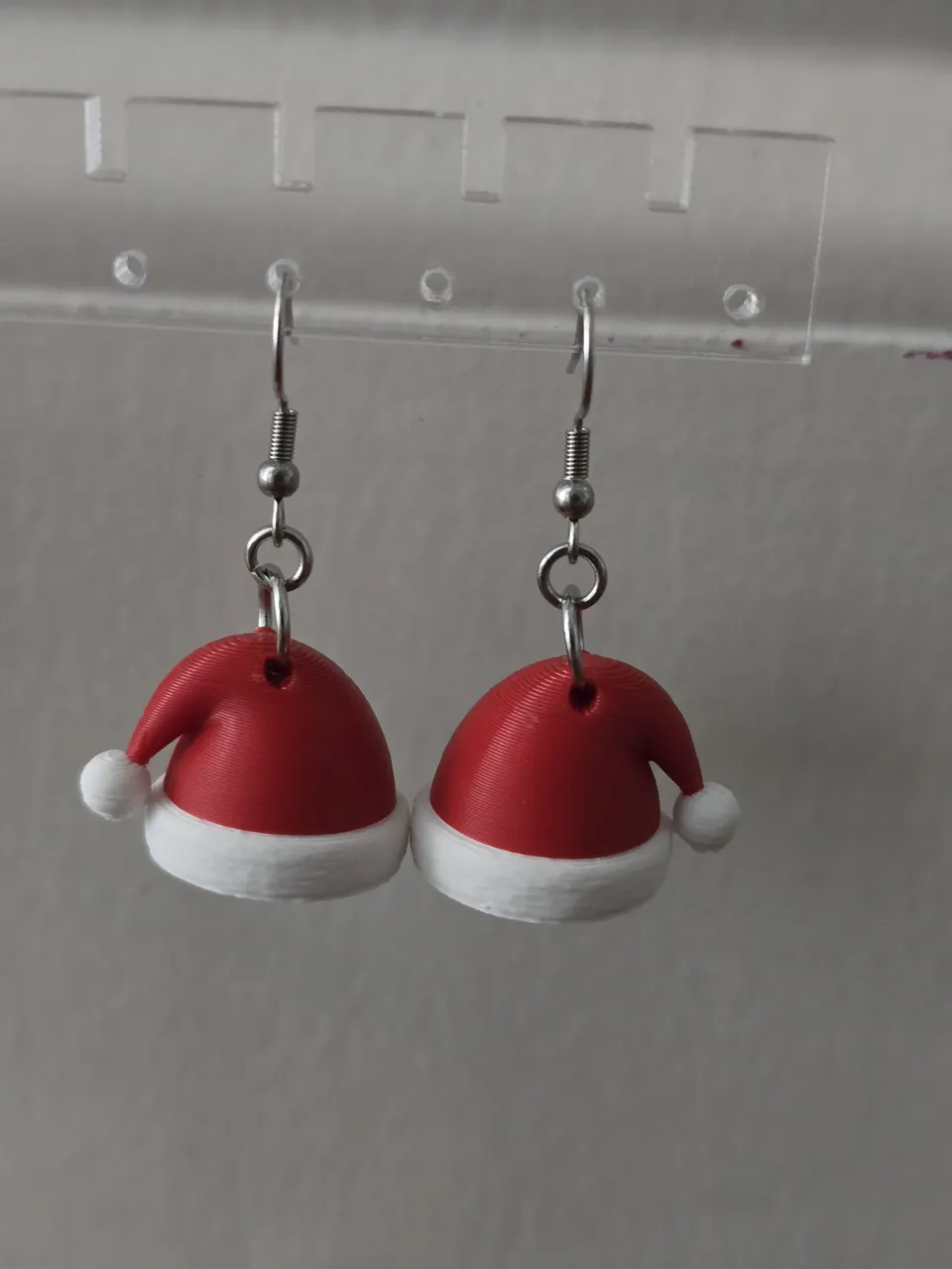 Adorable Santa Hat earrings view 3