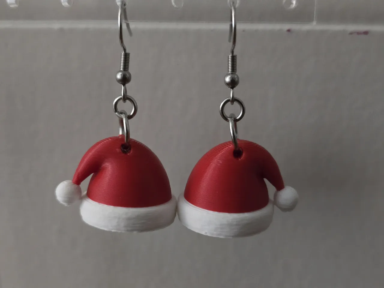 Adorable Santa Hat earrings view 4