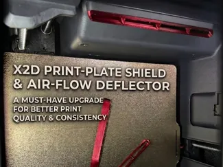 Anti-Warping Airflow Deflector for Bambu Lab X2D