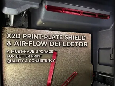 Anti-Warping Airflow Deflector for Bambu Lab X2D