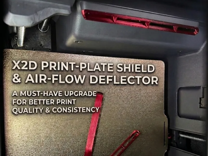 Anti-Warping Airflow Deflector for Bambu Lab X2D