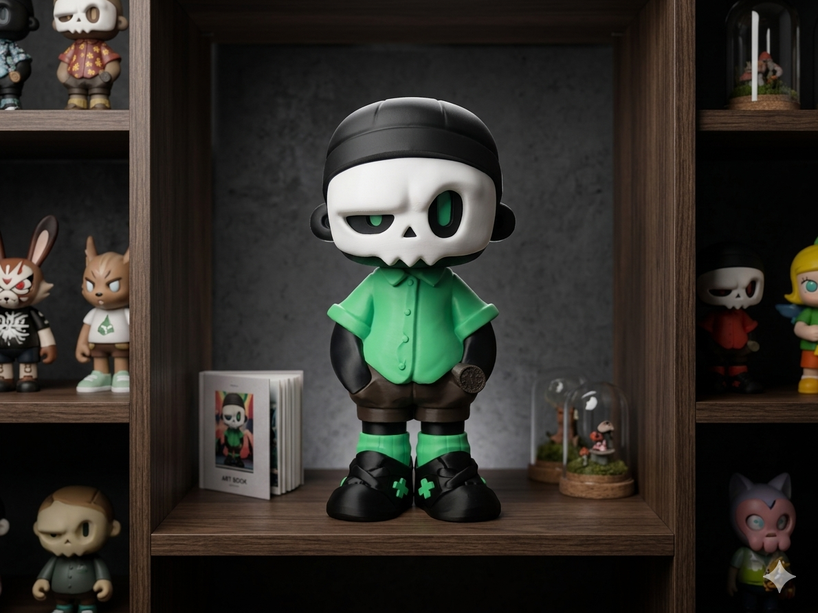 Urban Skull Boy Art Toy