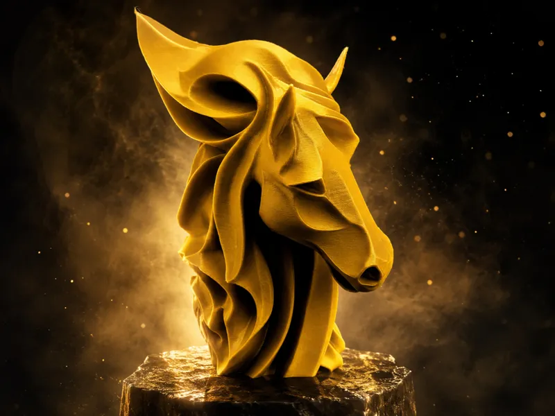 Abstract Horse Bust Sculpture