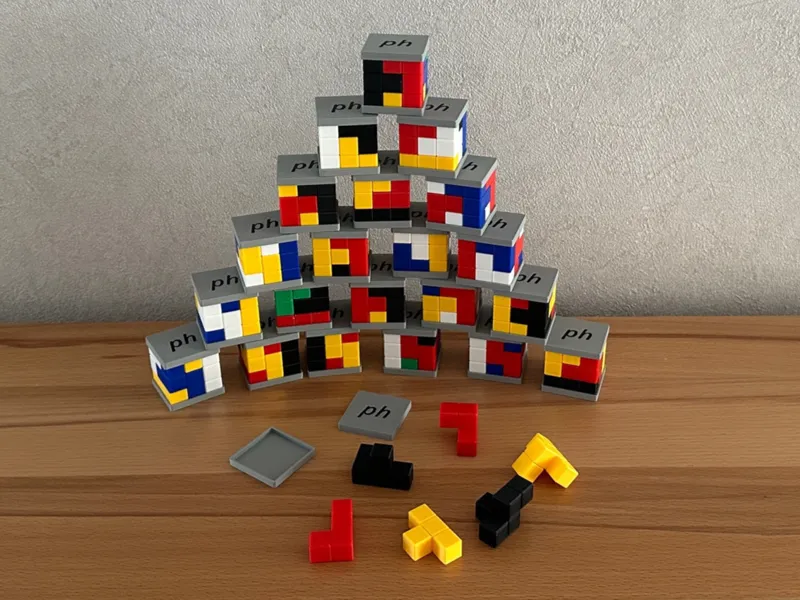Tetris Puzzle 3D mit Klemmplatte