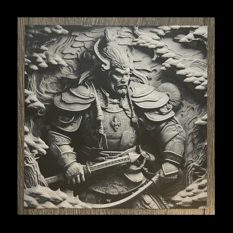 Samurai Warrior Carving (Filament Painting)