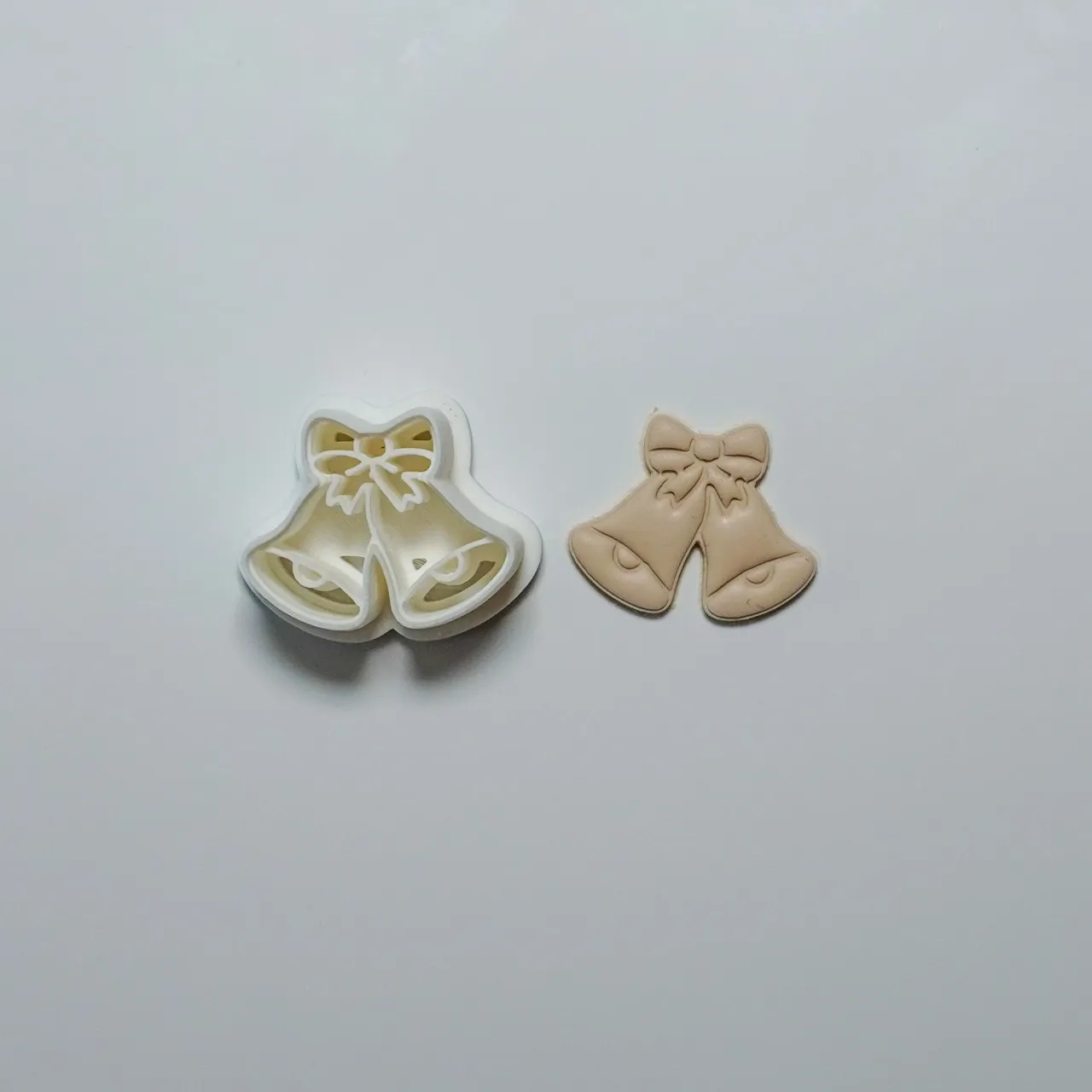 Christmas Bells Polymer Clay Cutter Earrings view 3