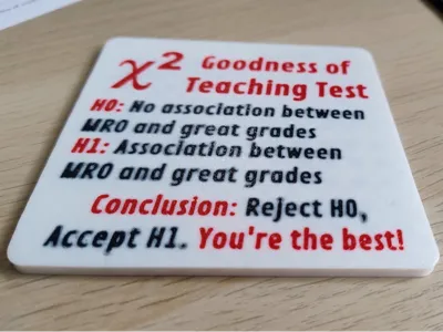 Statistics Teacher Gift Coaster