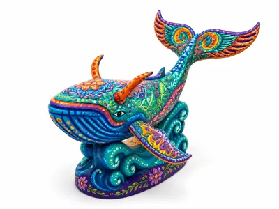 Alebrije Whale – Fantasy Sea Creature
