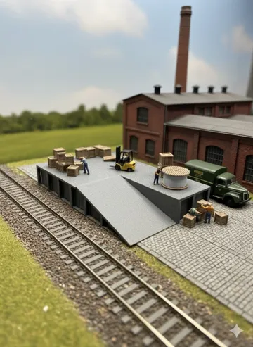 Modelo para impresión 3D: XL Laderampe Spur H0 / TT 1:87 Rampe — vista de referencia 3