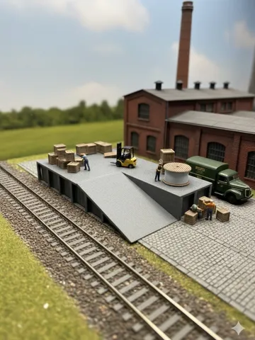 Modelo para impresión 3D: XL Laderampe Spur H0 / TT 1:87 Rampe — vista de referencia 2